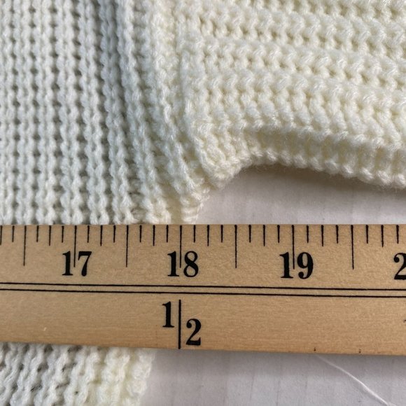 Zaful NWT Womens Blue, Tan, and White Twisted Front Sweater Size M Colorblock - Picture 8 of 10